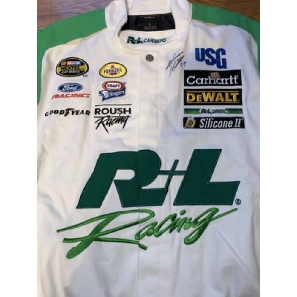 Vintage Team Caliber R+L Racing Matt Kenseth Signed NASCAR Racing Jacket Large - Picture 2 of 10